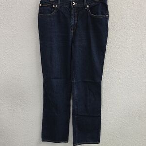 Baby Phat Dark Wash Jeans Y2K Logo Back Pocket Straight Leg